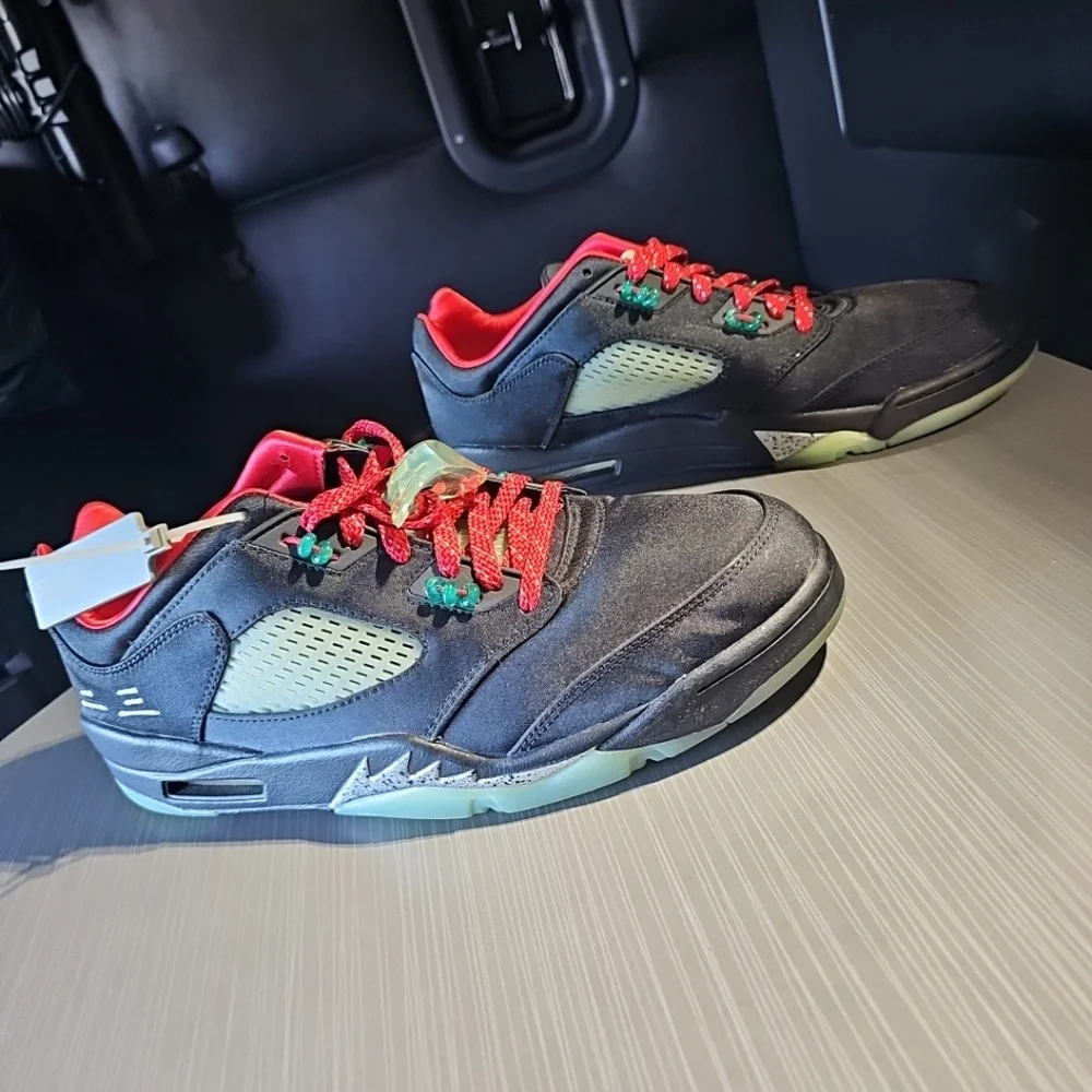 Size 10 - Jordan 5 Low x Clot Anthracite‎ 2022 Great PreOwned Condition